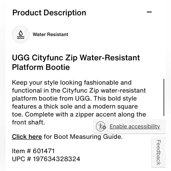 UGG Cityfunc Zip Water-Resistant
Platform Bootie - Picture 6 of 11